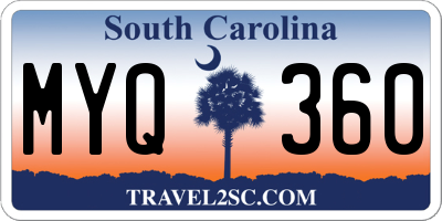 SC license plate MYQ360