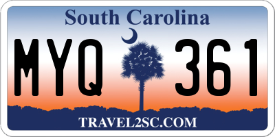 SC license plate MYQ361