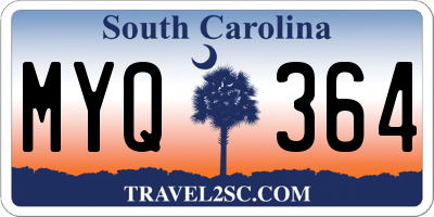 SC license plate MYQ364