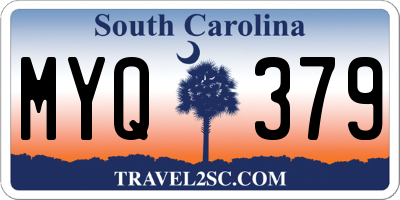 SC license plate MYQ379