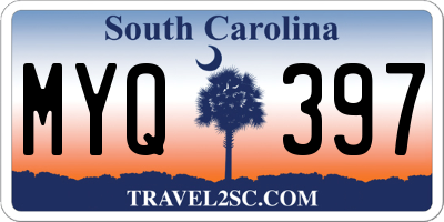 SC license plate MYQ397