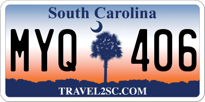 SC license plate MYQ406