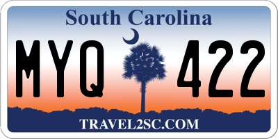 SC license plate MYQ422