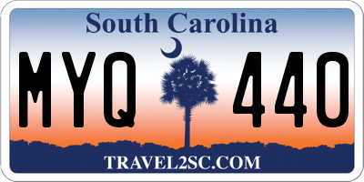 SC license plate MYQ440