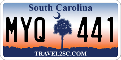 SC license plate MYQ441