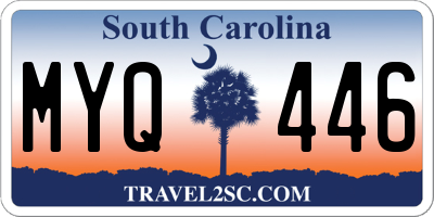 SC license plate MYQ446