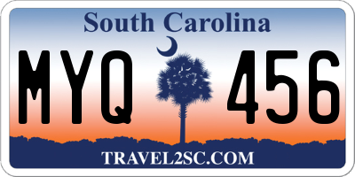 SC license plate MYQ456