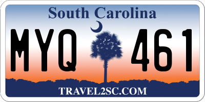 SC license plate MYQ461
