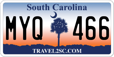 SC license plate MYQ466