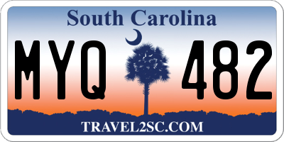 SC license plate MYQ482