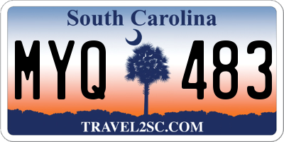 SC license plate MYQ483