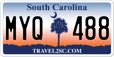 SC license plate MYQ488