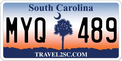 SC license plate MYQ489