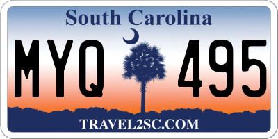 SC license plate MYQ495