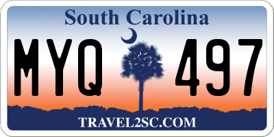 SC license plate MYQ497