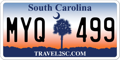 SC license plate MYQ499