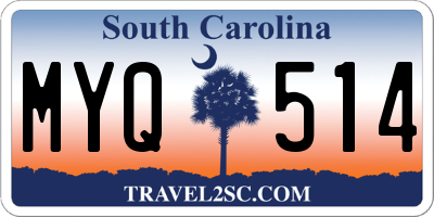 SC license plate MYQ514