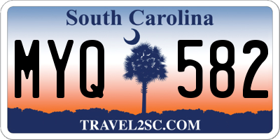 SC license plate MYQ582