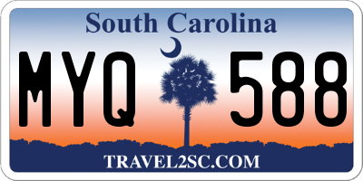 SC license plate MYQ588