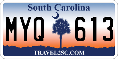 SC license plate MYQ613