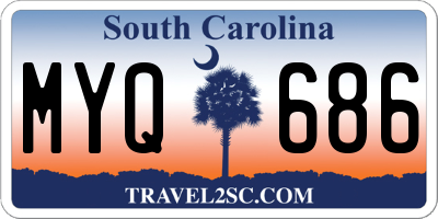SC license plate MYQ686