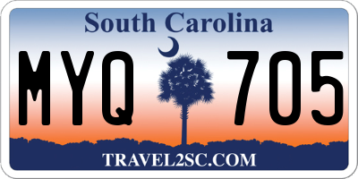 SC license plate MYQ705