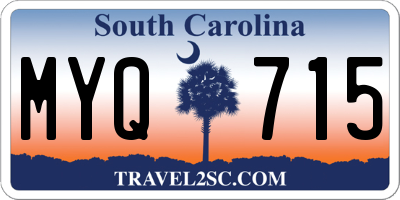 SC license plate MYQ715