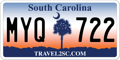 SC license plate MYQ722