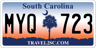 SC license plate MYQ723