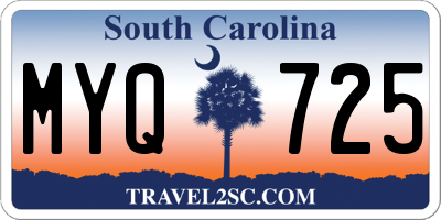 SC license plate MYQ725