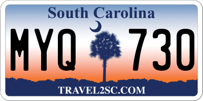 SC license plate MYQ730