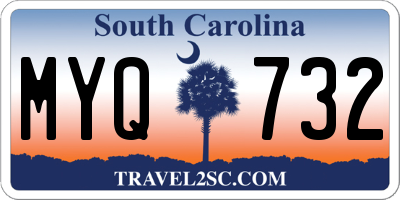 SC license plate MYQ732