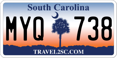 SC license plate MYQ738