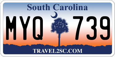 SC license plate MYQ739