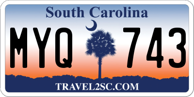 SC license plate MYQ743
