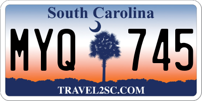 SC license plate MYQ745