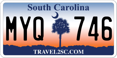 SC license plate MYQ746