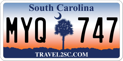 SC license plate MYQ747
