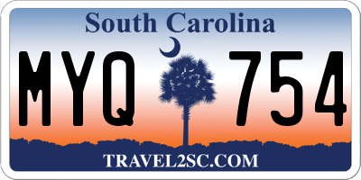 SC license plate MYQ754