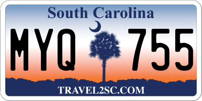 SC license plate MYQ755
