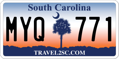 SC license plate MYQ771