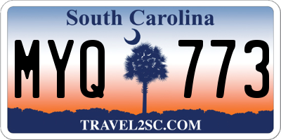 SC license plate MYQ773