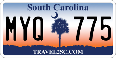 SC license plate MYQ775