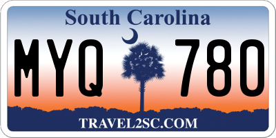 SC license plate MYQ780