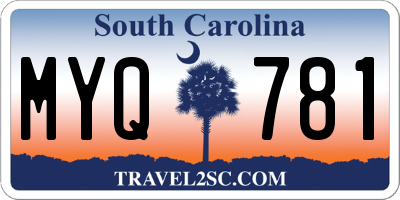 SC license plate MYQ781
