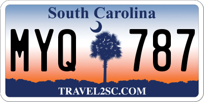 SC license plate MYQ787