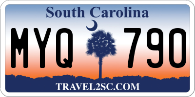 SC license plate MYQ790