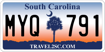 SC license plate MYQ791