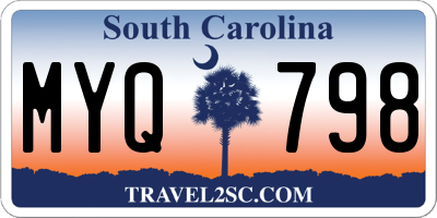 SC license plate MYQ798