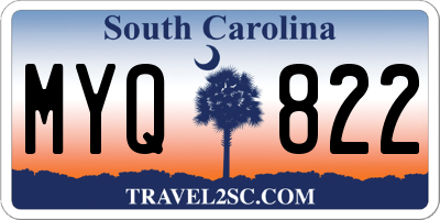 SC license plate MYQ822